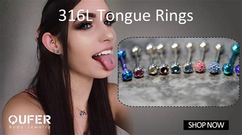 14g tongue piercing